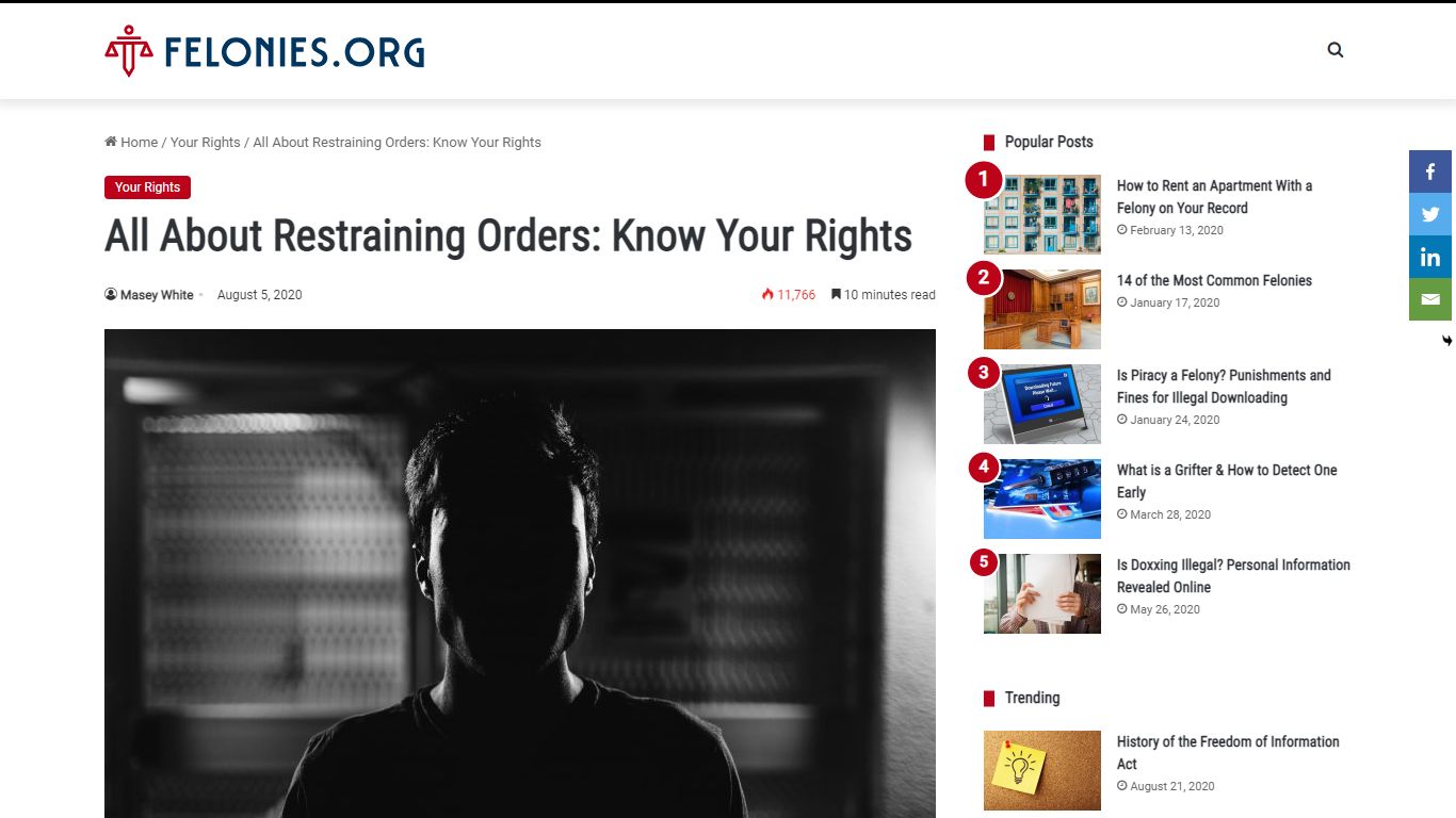 All About Restraining Orders: Know Your Rights - Felonies.org