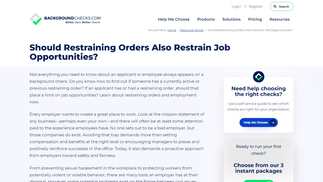 Should Restraining Orders Also Restrain Job Opportunities?